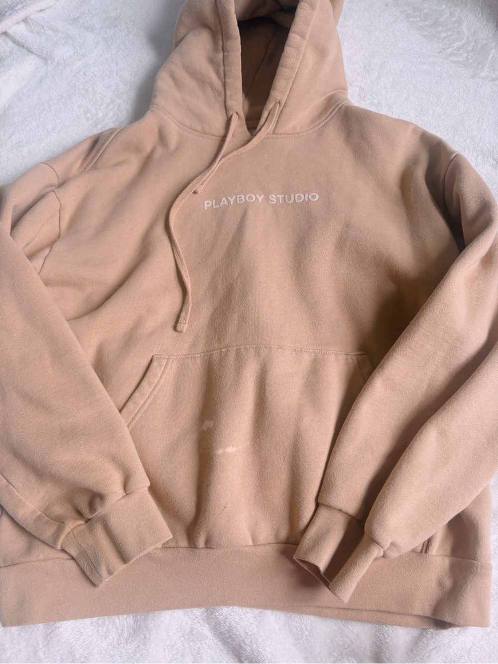 PLAYBOY Studio Beige Hoodie Sweatshirt